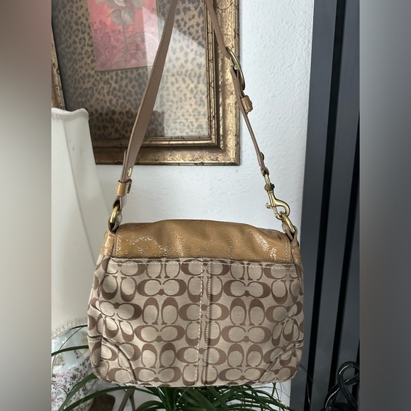 Coach Bleecker Legacy Buckle Leather Flap Shoulder Bag Y2K Vintage - Picture 15 of 16